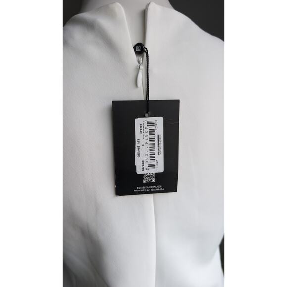 White Rhinestone embellished Bloomingdale's cocktail dress Small - Picture 8 of 17